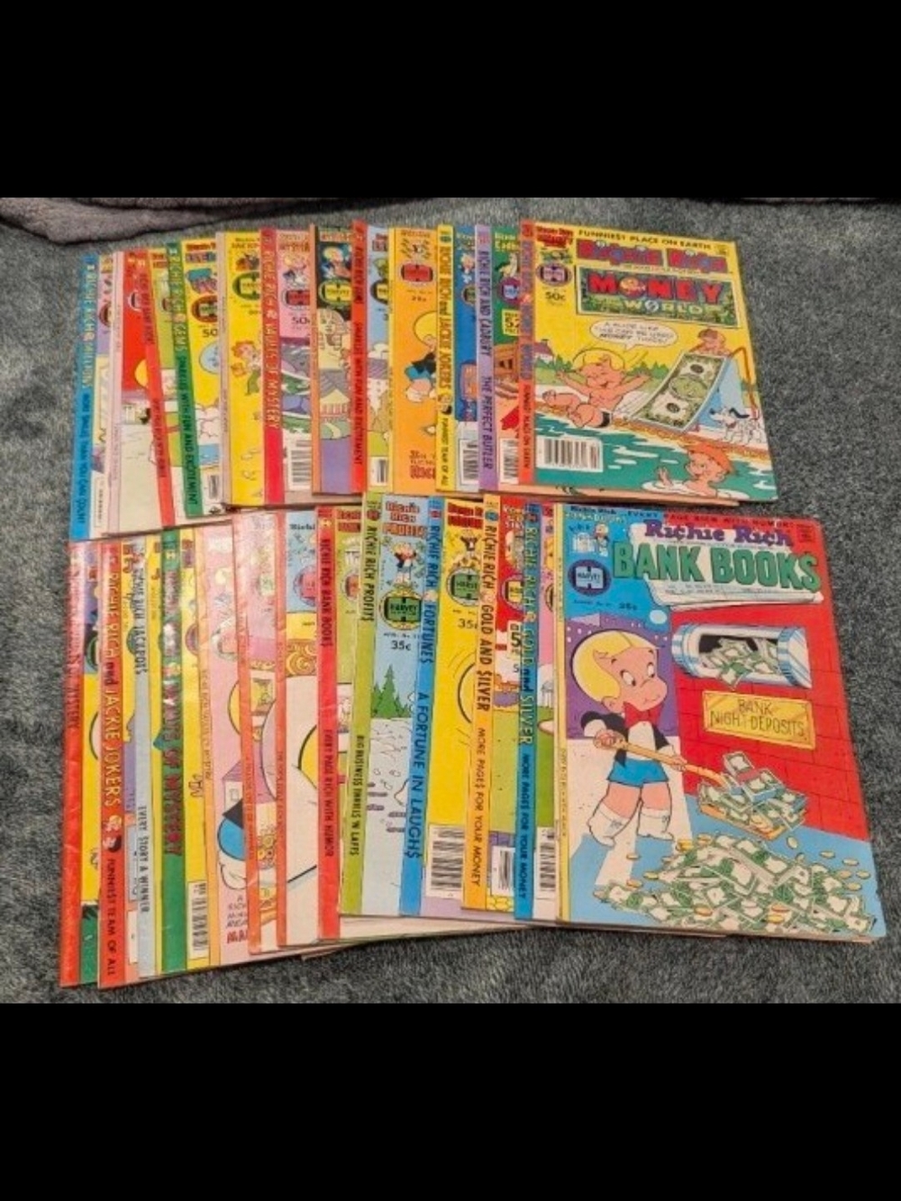 Vintage Richie Rich Harvey Comics Lot 1970s 1980s Bank Books Money World